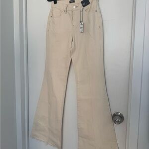 Pastel peach color flared pants